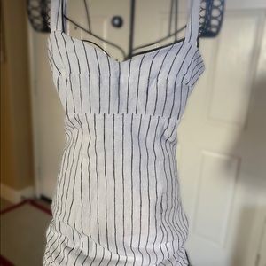 Forever 21 White/Navy Striped Mini Dress
